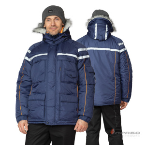 Куртка мужская утеплённая «Аляска» тёмно-синяя. Артикул: Кур210 . Цена от 4 590,00 р. в г. Москва